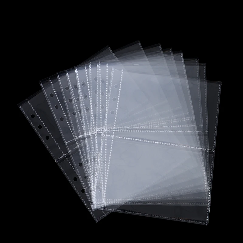 10pcs Standard A5 Binder Sleeves Transparent Photo Album Refill Inner Sleeves for Photocard