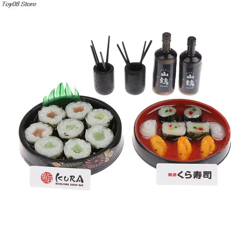 1PCS Kawaii Mini 1/6 Scale Dollhouse Japanese Sushi Rice Food for Doll House Kitchen Accessorie Toy pretend food toys pretend kitchen toys kitchen toys doll house toys