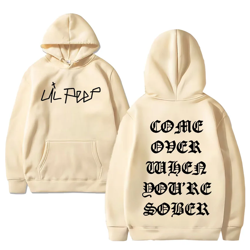 Hip Hop Rapper Lil Peep Come Over When You're Sober Tour Concert Hoodie Men Women Loose Long sleeve Unisex pullover Sweatshirt