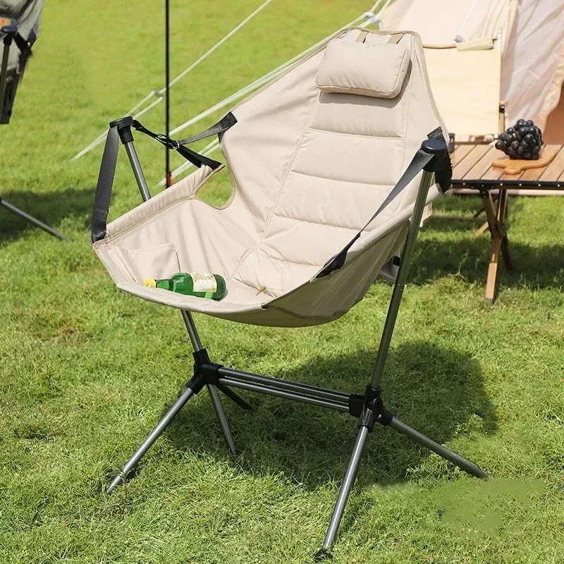 

Aluminium Alloy Stargaze Recliner Luxury Camp Chair Camping Rocking Chair Garden Swinging Chairs with Bag