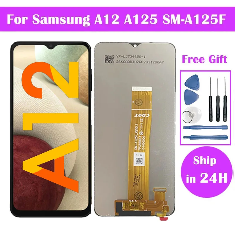 Pantalla Per Samsung Galaxy A12 LCD A125F SM-A125F A125 Display LCD Touch Screen Digitizer Per Samsung A12 Schermo LCD - Image 2