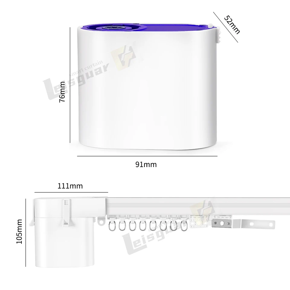 ACRIMO Kit Rael De Rideau Extensible Motorisé Largeur 2,5-4 Mètres