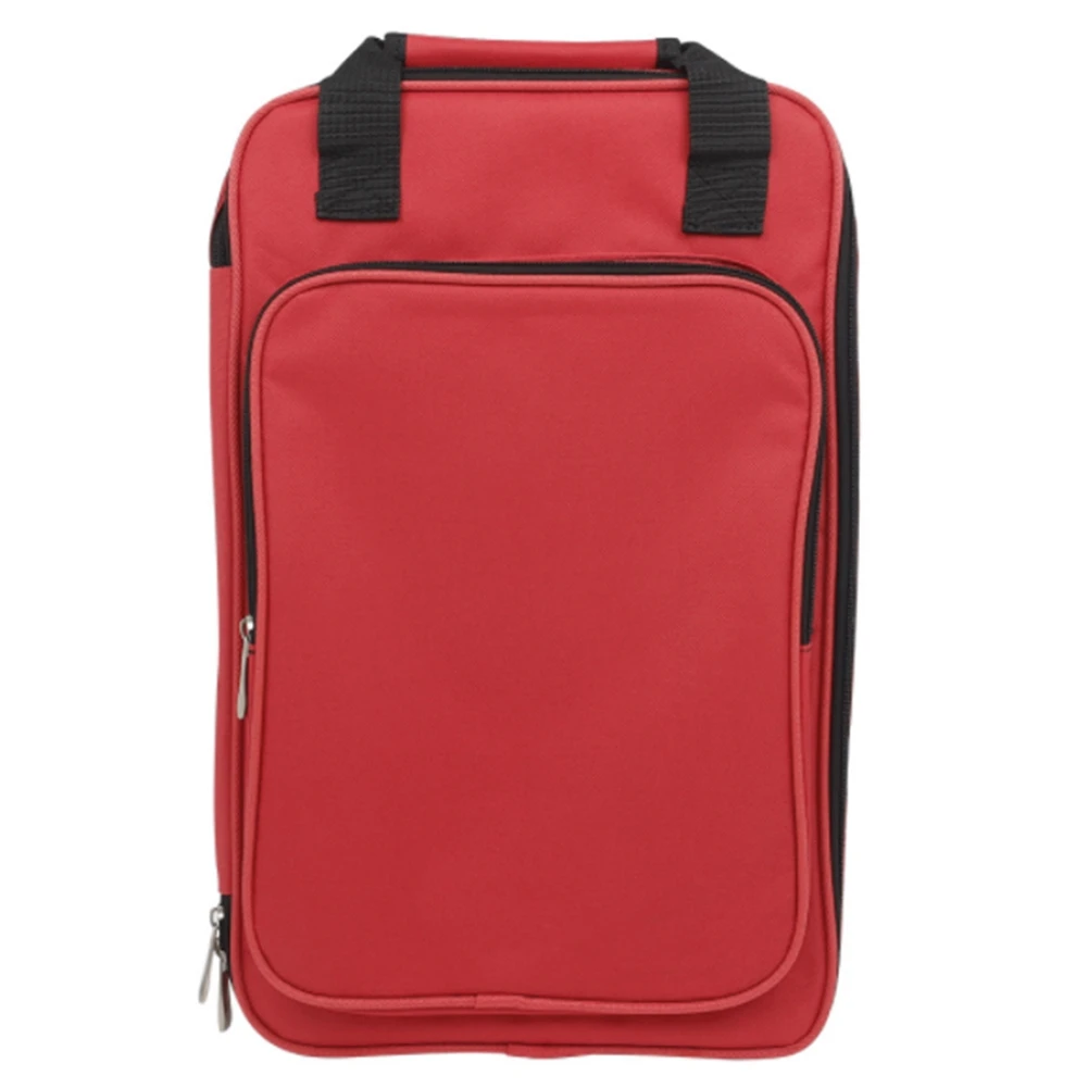 

HK.LADE Oxford Cloth Drumstick Backpack Gig Jazz Drum Stick Music Book Storage Case Holder Large Capacity Handbag,Red