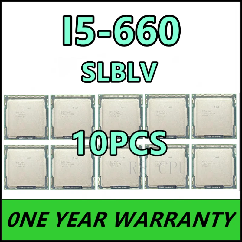 

10pcs I5-660 I5 660 SLBLV 3.3 GHz Dual-Core Prosesor CPU 4 M 73 W LGA 1156