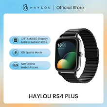  HAYLOU Magnetic Strap Smartwatch  RS4 Plus Smart Watch 1.78'' AMOLED Display IP68 Waterproof  SpO2 Tracking Smart Watch for Men 
