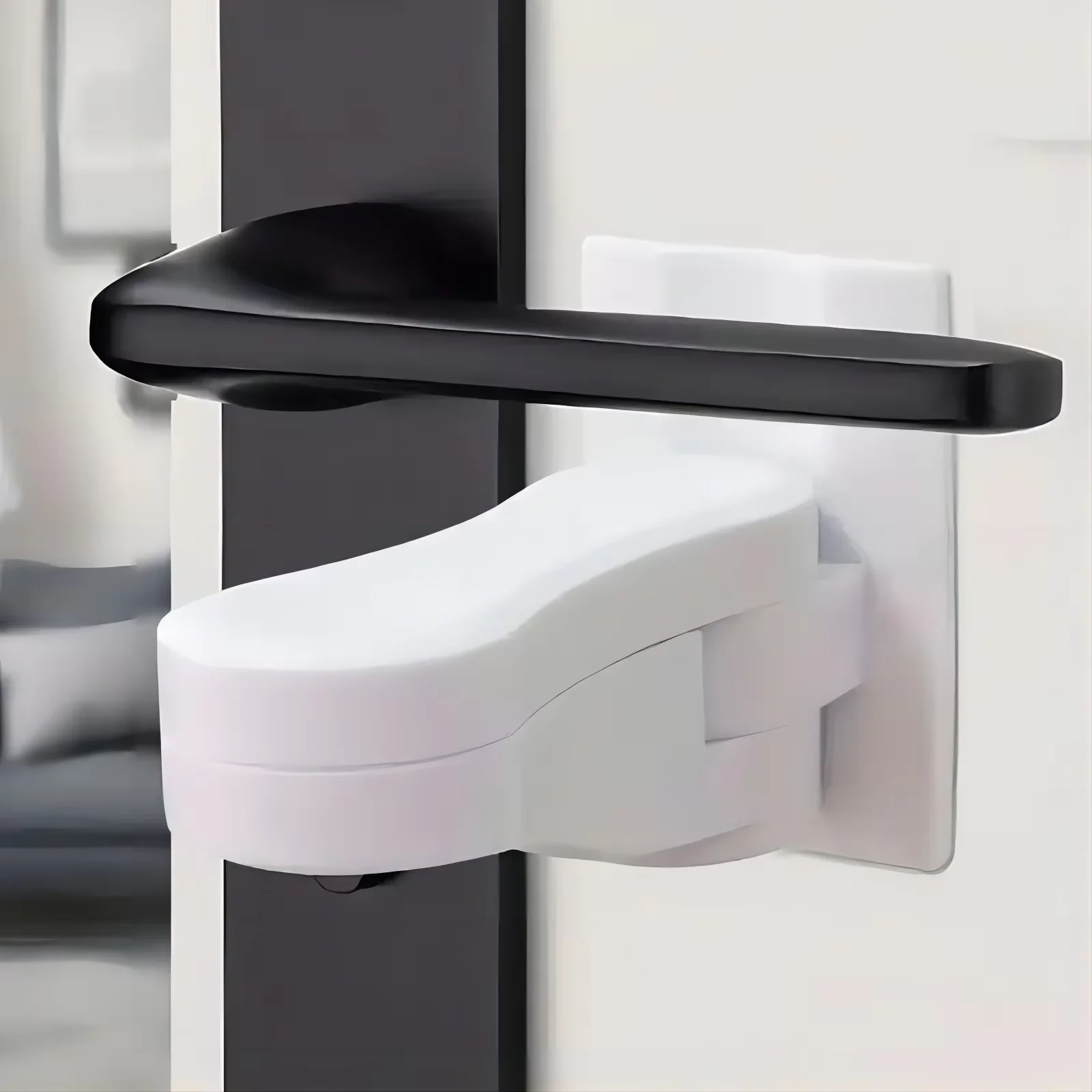 Universal Door Lever Lock Child Baby Safety Lock Rotation Proof Professional Door Adhesive Security Latch Multi-functional
