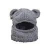 Korean Y2k Solid Color Pullover Balaclava Hat Winter Outdoor Hip Hop Masked Hat Warm Knitted Skull Beanie Cap for Men and Women 6