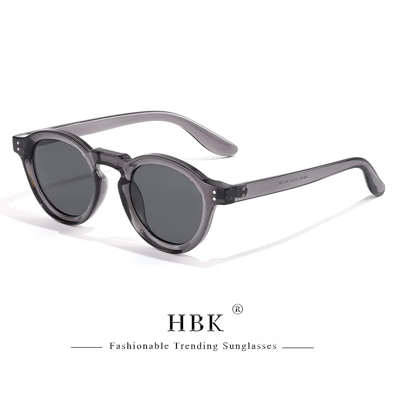 HBK Polarisierte Sonnenbrille Männer Retro TR90 Hochwertige TAC Linsen Runde Sonnenbrille Frauen Fahren Angeln Brillen Reisen – Detail 5