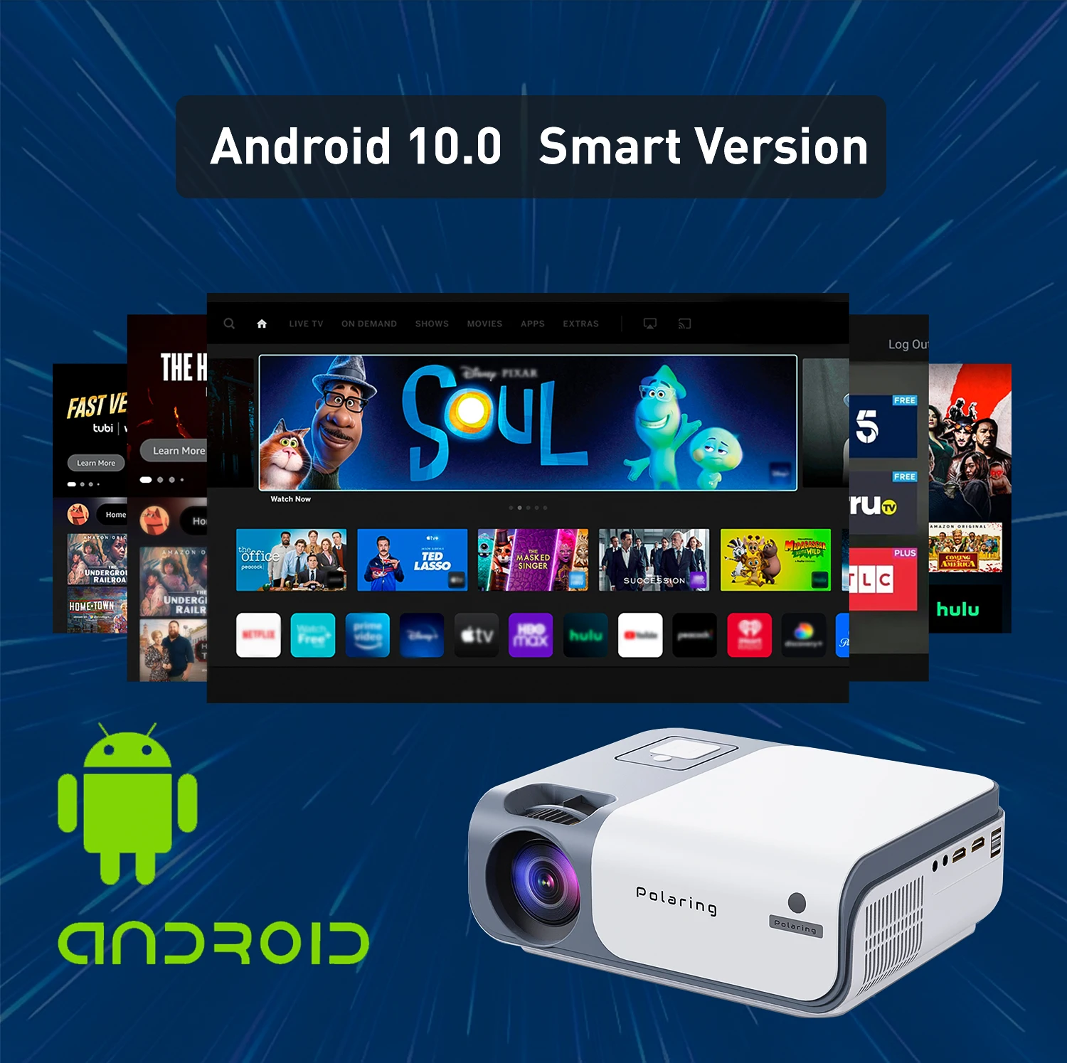 풀 HD 9000 루멘 비디오 프로젝터, 홈 시네마 사무실 프로젝터, 캠핑 프로젝터, 탑 A5, 1080P, 4K, 2.4, 5G