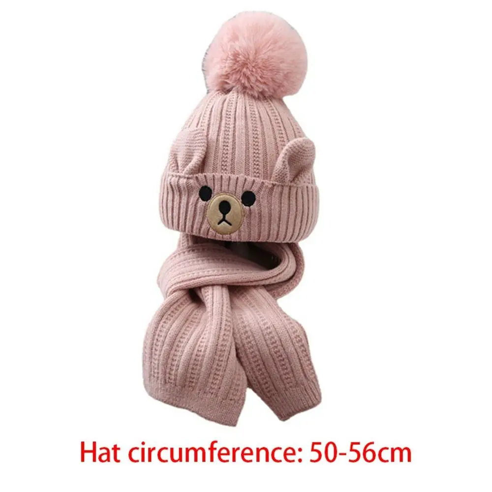 Winter Warm Knitted Hat Scarf Sets for Kids