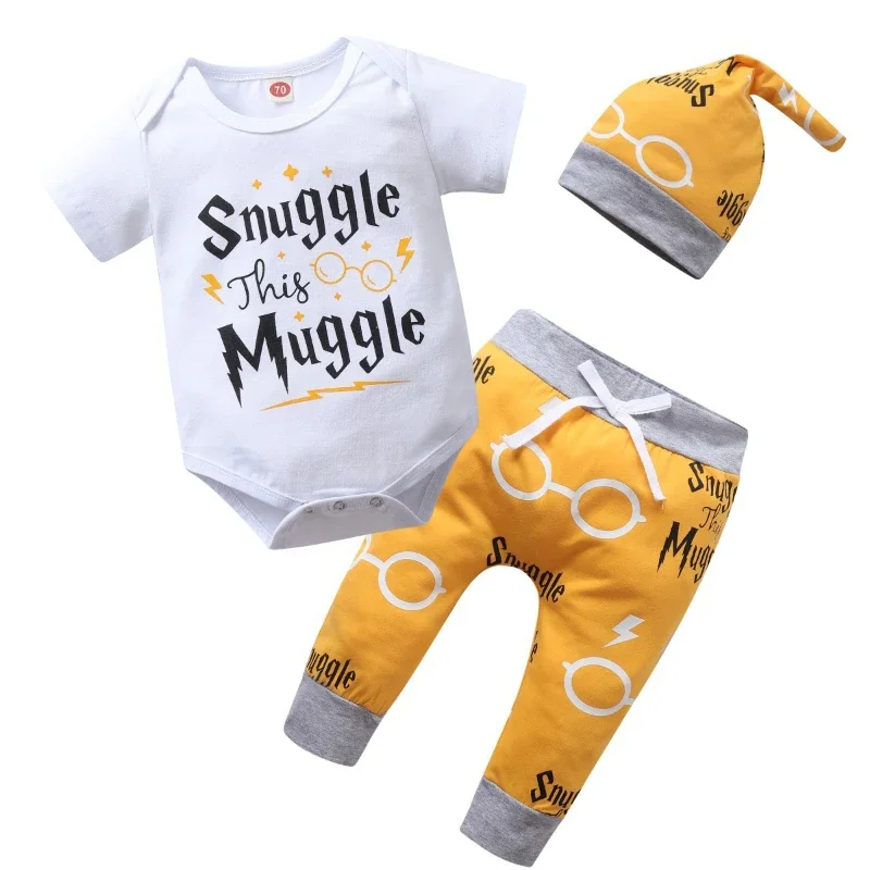Abbigliamento per bambini Completo per bambini a maniche lunghe a maniche corte Neonato Nero Vestiti per bambina Vestiti per ragazzi وعات Ropa De Niño 옷 - immagine 2