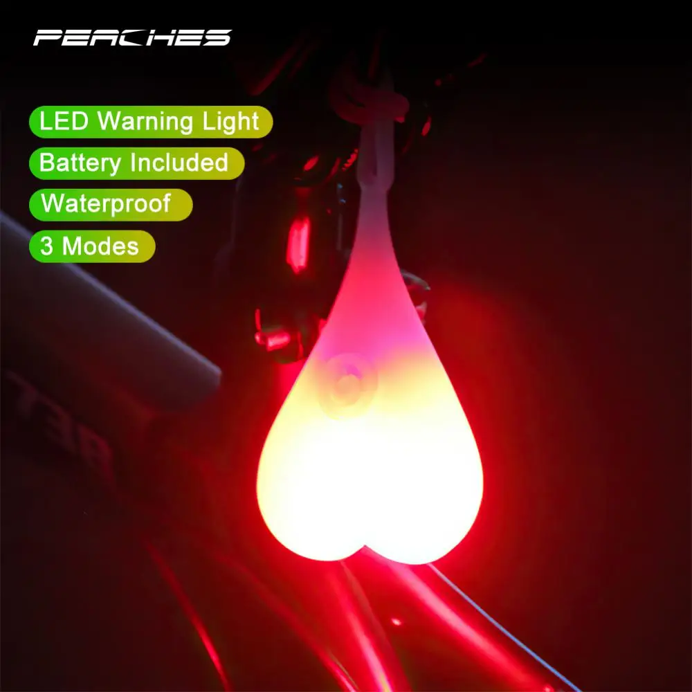 

Bicycle Taillight Multi Lighting Silicone Bike Rear Tail Cycling LED Light Heart Ball Egg Safe Lamp For Road Mtb Bike Seatpost