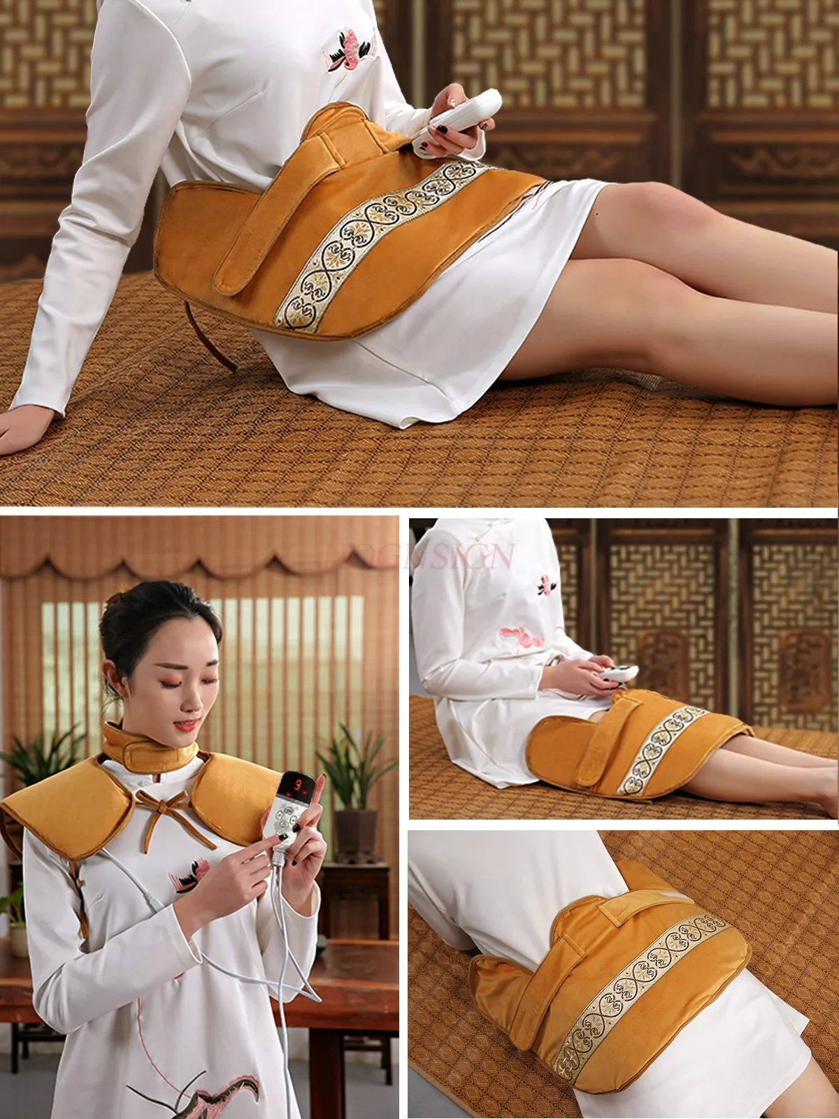Shoulder and neck hot compress bag electric heating wormwood moxibustion cervical vertebra treasure physiotherapy bag home