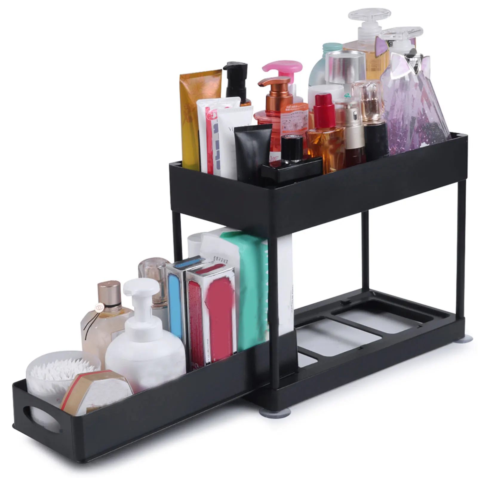 

Easy To Clean Double Storage Cabinet Sliding Storage Shelf Easy To Clean Applicable To Living Room