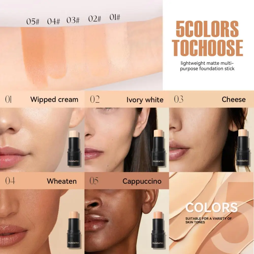 DEROL Concealer Stick Foundation Pen Waterproof Matte Finish Highlighters Shadow Contouring Pencil Natural Face Cosmetics images - 6