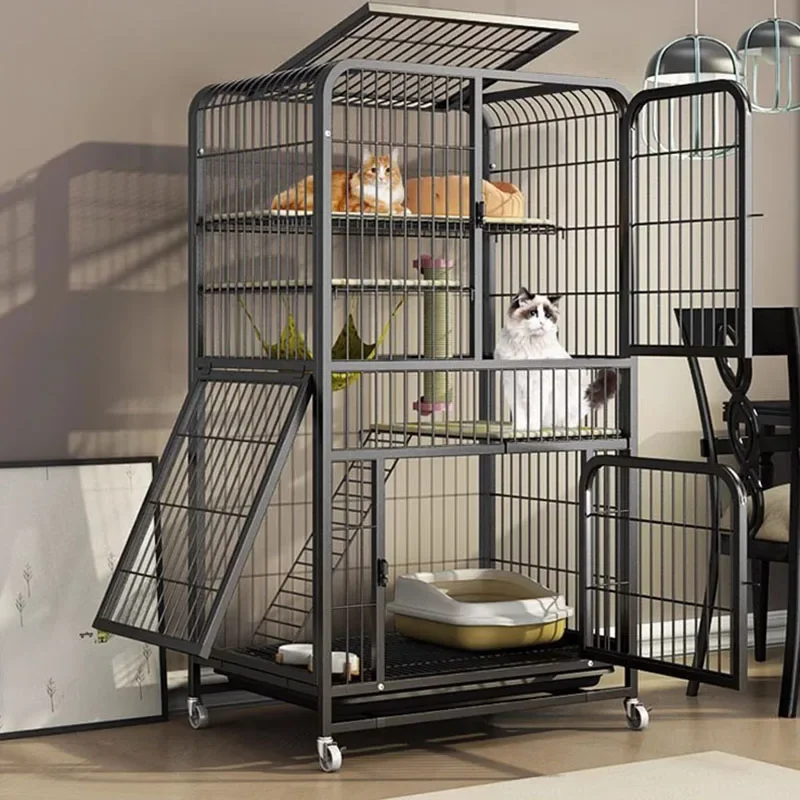 

Inside House Villa Cat Hiding House Sandboxes For Cat Panoramic Playpen For Animals Cat Cage Jaulas Grandes House HY