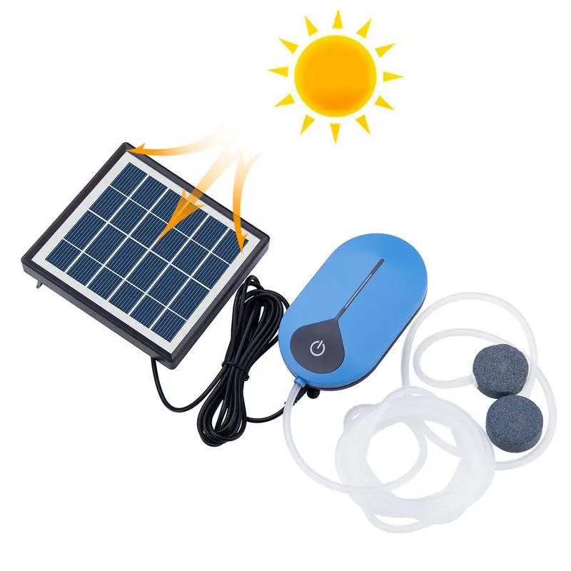 

Solar Aeration Pump Aquarium Pond Oxygen Pump Solar Air Pump Kit With Air Hose And Bubble Stone For Garden Fish Pool Quiet And