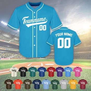 Custom Kids Baseball Jersey Personalized Plain Baseball Uniform with Printed Name Number Baseball Team Shirt Youth Fans Gift 1