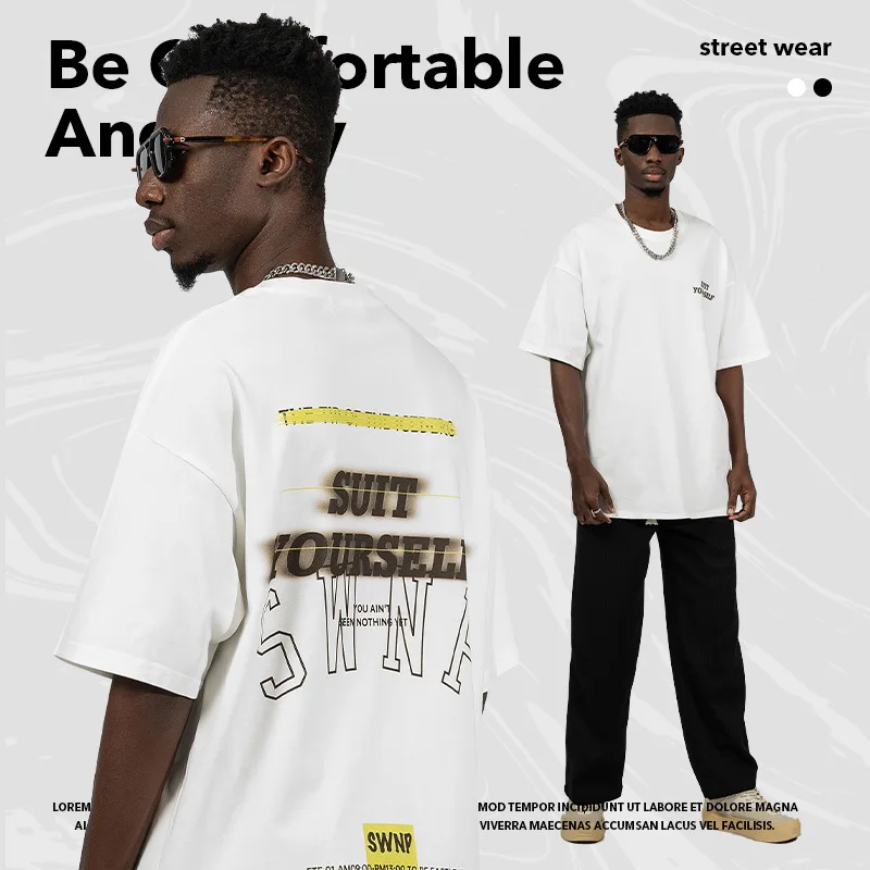 

Men's Summer Street Hip-hop Loose Short-sleeved T-shirt