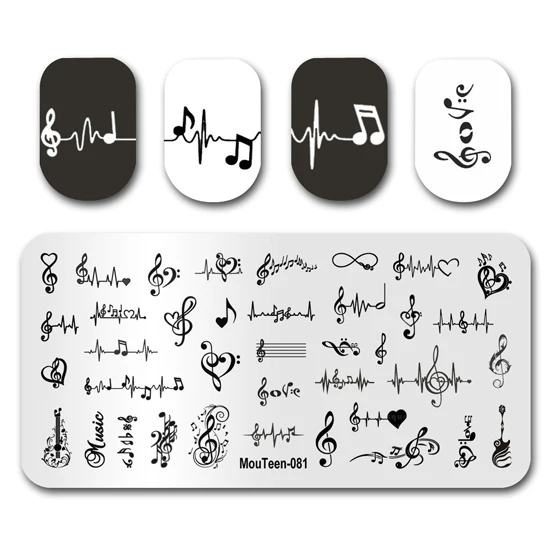 Newest Nail Stamp MouTeen073 American Letters Graffiti Nail Stamp Plates Manicure Set For Nail Art Stamping images - 6