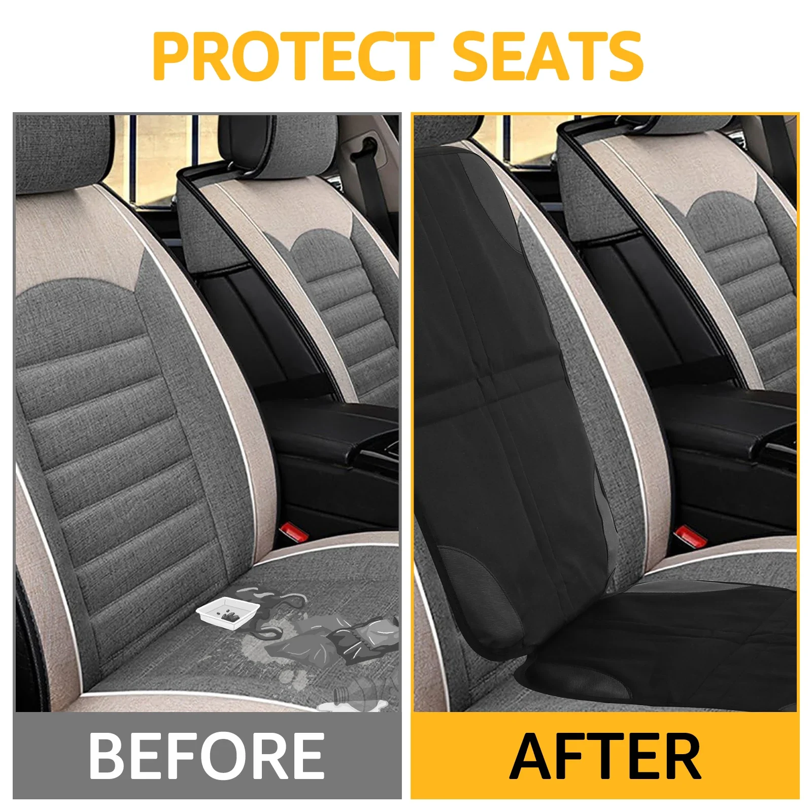 Child Safety Seat Protector Anti-Slip Wearproof Mat Waterproof Car Seat Protective Cover for Baby Kid Protection Cushion