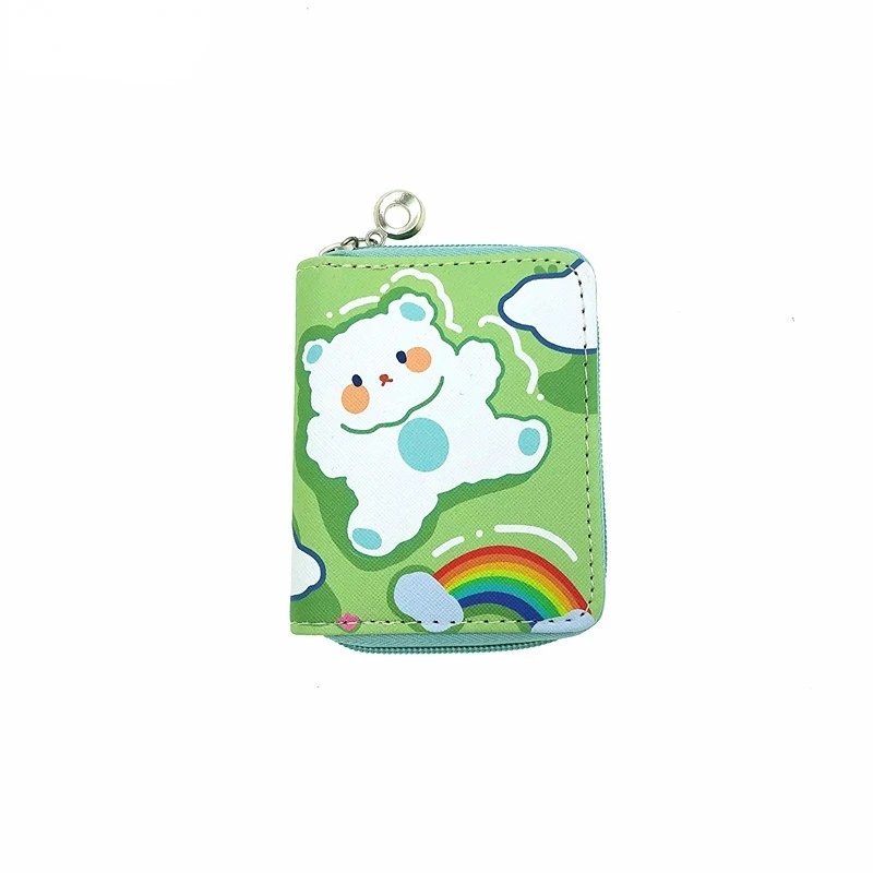 Women Kawaii Bear Wallets Pocket Purse Girls Card Holder Patchwork Wallet Lady Female Fashion Short Coin Purse Money Bag 4