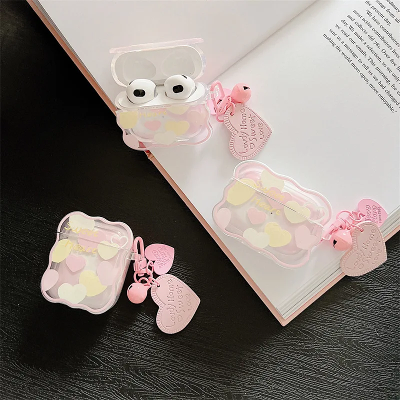 

Wave Edge Colorful Love For Apple AirPods 1 2 pro Bluetooth Headphone Cover 3rd Generation Silicone Soft Cover Protective Case