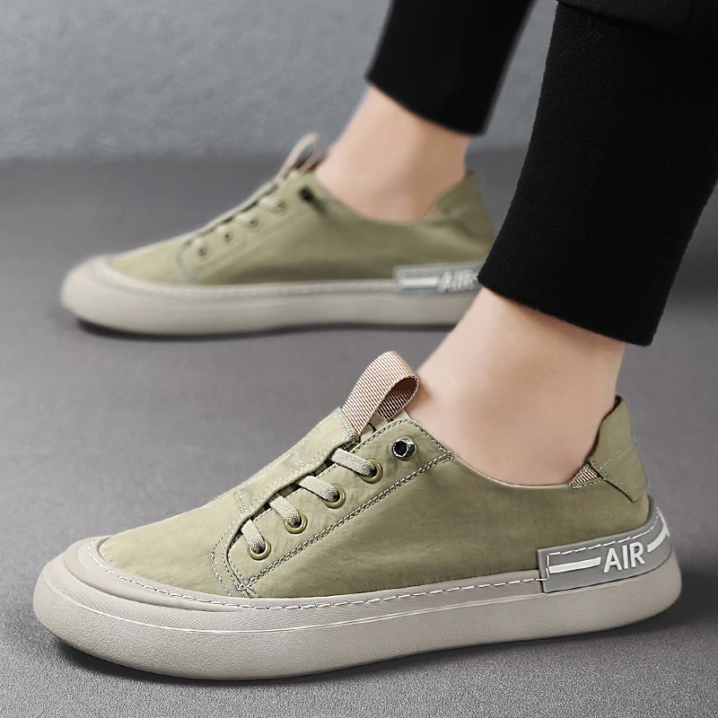 Summer Men Sneakers Light Ice Silk Cloth Casual Shoes Men Breathable Walking Flat Shoes Man Loafers Zapatillas Hombre
