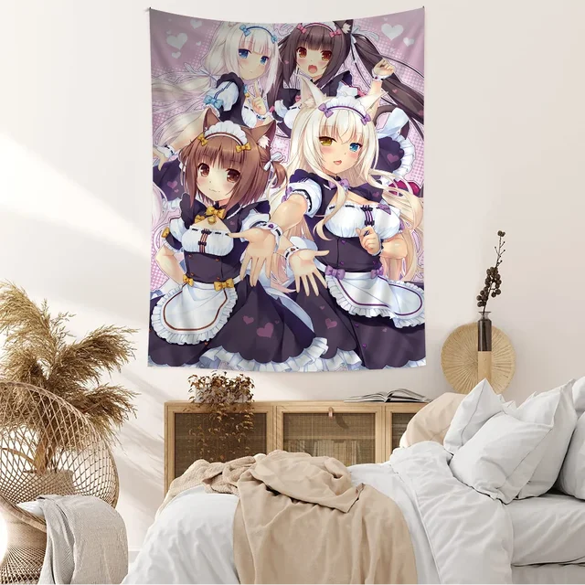 Anime Netelesara Film Sticky DIY Tapisserie Murale, Hiphelicopter Fleur Tapis Muraux, Dortoir Décor Art Mural 2