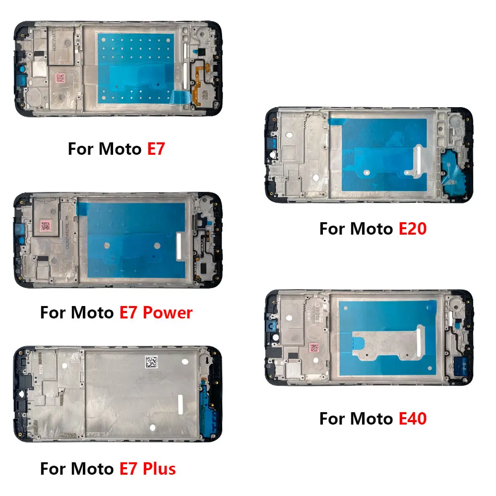 전면 하우징 LCD 프레임 스크린 베젤 거치대 휴대폰 교체 부품, Moto E7 Power E6s E6i E6 E5 E4 Plus E40 E22 E20 E13, 신제품