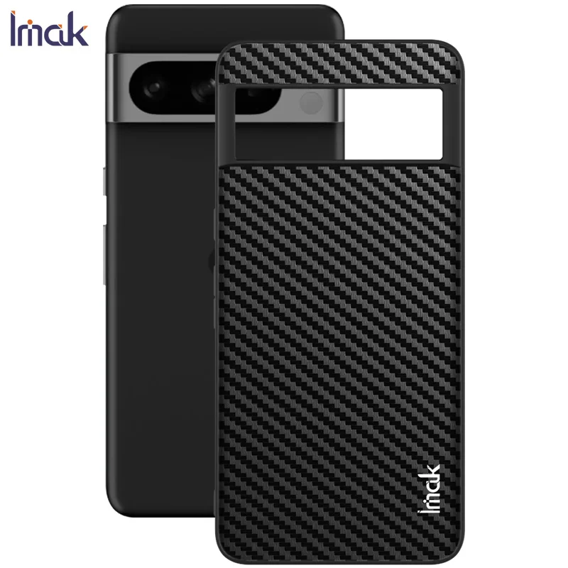 

Pixel 8 Pro Pixel8 5G 2023 IMAK Pattern Texture Back Panel for Google Pixel 8 Pro Case Carbon Fiber Bumper Shockproof Back Cover