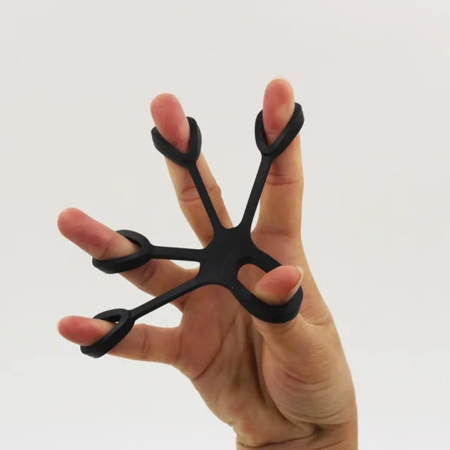 1pc Finger Grip Silicone Ring Exerciser Antistress Resistance Band Fitness Stretcher 3 Levels Finger Sensory 3
