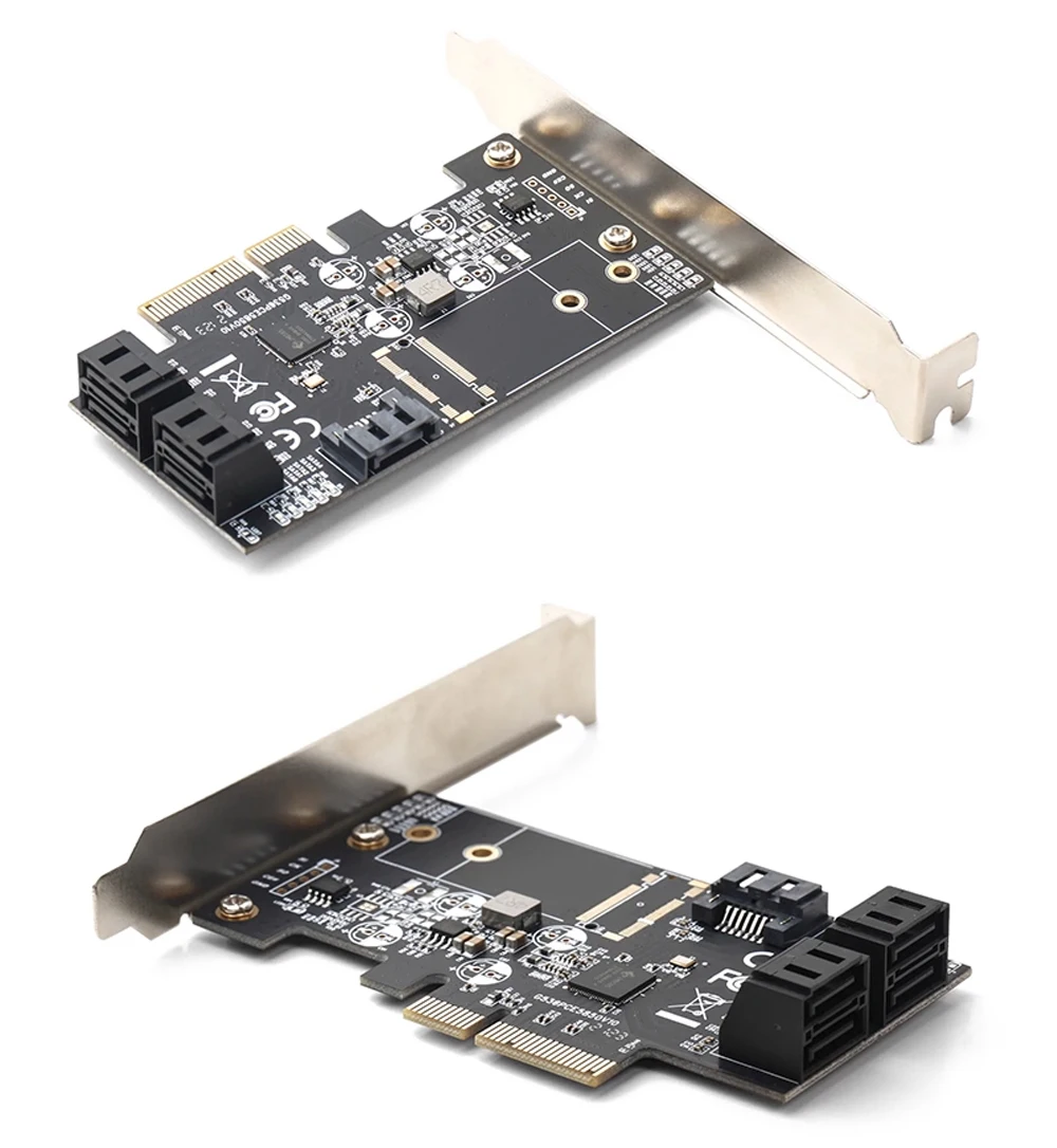 PCIe to 5 Port SATA III Adapter JMB585 Chipset ZimaBoard Private Cloud Expansion