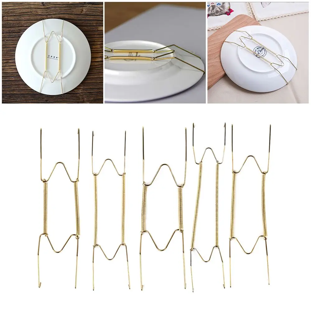 Invisible Hook Home Decor 8" to 16" Wall Display Plates Hanger W Type Dish Spring Holder 3