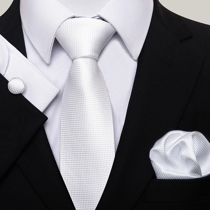 Fashion Dropshipping Holiday Gift Tie Pocket Squares Cufflink Set Necktie Dot Man Pink Wedding Accessories Fit Workplace