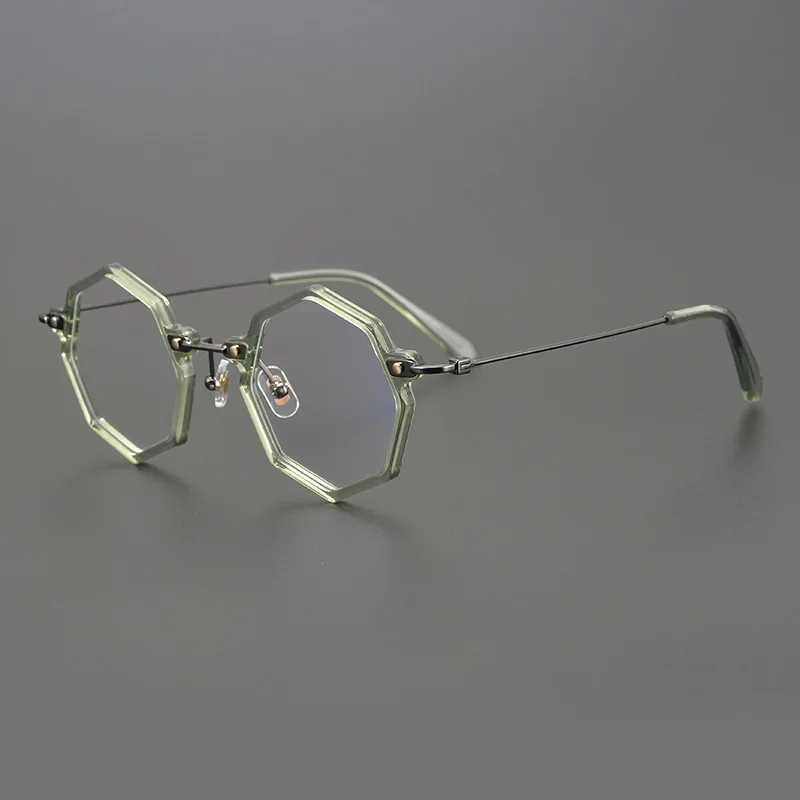 

2023 High Quality personalized Retro Acetate glasses frame men fashion women eyeglasses Myopia Optical Prescription Eyewear