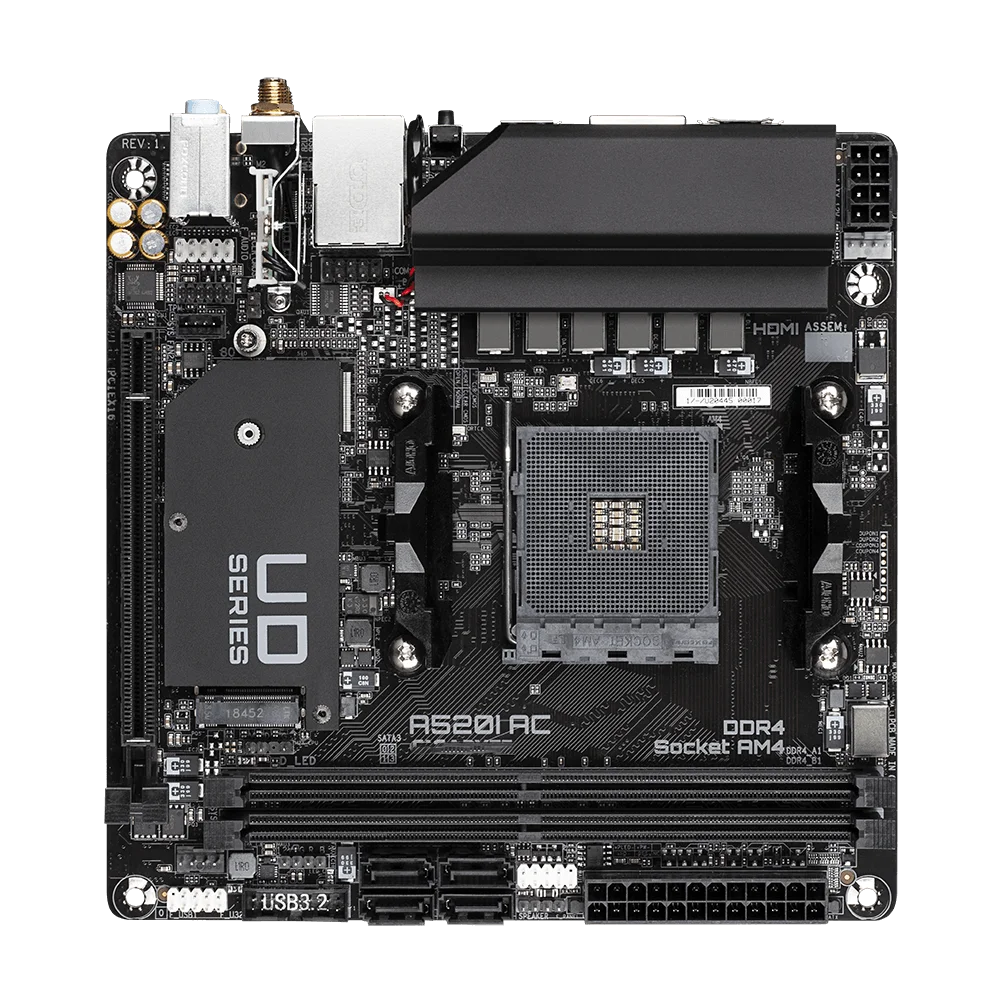 For Gigabyte A520I AC Mini ITX PC Motherboard WIFI 6-Phase Power Supply DDR4 1 For Gigabyte A520I AC Mini ITX PC Motherboard WIFI 6 Phase Power Supply DDR4