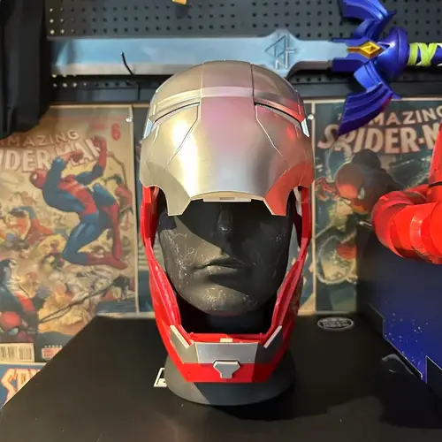 2025 New Iron Man Helmet Mk5 Jarvis Helmet Luminous Manual Opening And Closing Wearable Cool Children'S Cosplay Mask Toy Gift - Image 4