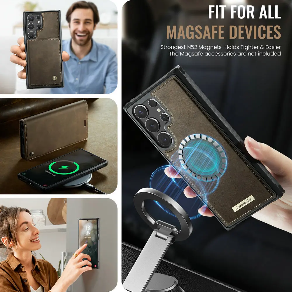 Leather 2-in-1 Magnetic Detachable Book Case