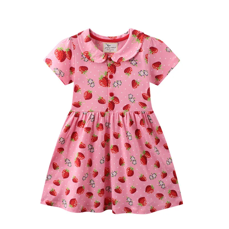 Jumping Meters Girls Party Dresses Fashion Embroidery Fashion Birthday Kids New Year Clothes Children's Summer Frocks Costume
