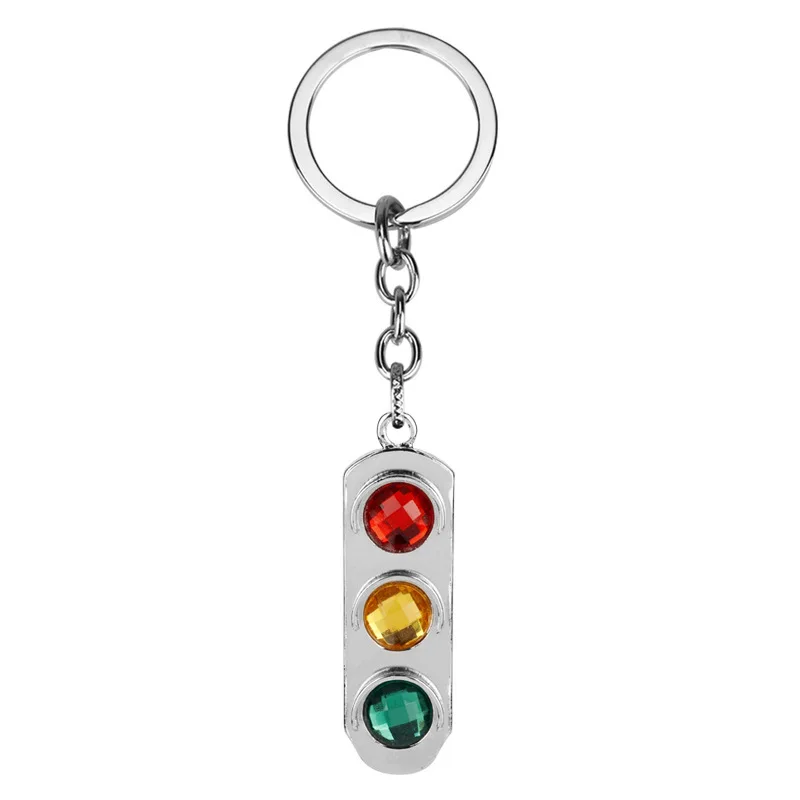 Traffic light keychain car alloy pendant traffic signal sign