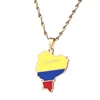 Stainless Steel Ecuador Map With Flag Pendant Necklaces Ecuadorian Jewelry 4