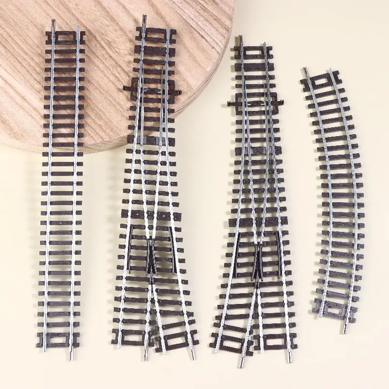 1/87 모형 기차 트랙 HO 게이지 철도 트랙 직선 곡선 스위치 트랙 디오라마 모래 테이블 DIY 풍경 레이아웃용