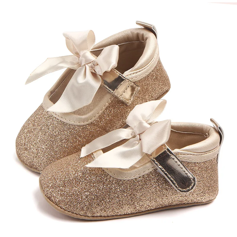 Baby girl princess spotted shoes Love and bow Spring and Autumn Toddler shoes Bow pattern First walk Shoes CZ5 spring and autumn style baby lovely bow solid color flat princess shoes 0 18 months newbor prewalker style baby walking shoes