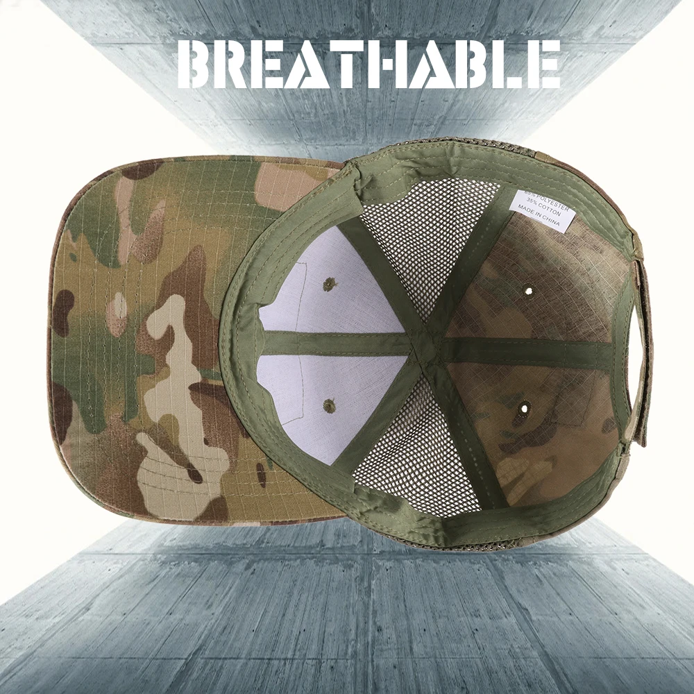 Boné Militar Tático Ajustável, Chapéu Protetor Solar, Camuflagem do Exército Camo, Caça Airsoft, Acampamento, Caminhadas, Pesca, Beisebol, Snapback