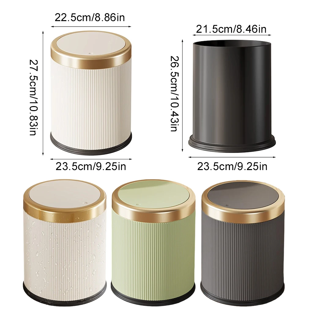 Stylish Bathroom Trash Beige Bathroom Enjoy Odor-Free Pukomc Creamy
