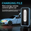New Children's Remote Control Car With Charging Pile Simulation New Energy Tram 1:16 Sports Car Model Remote Control Car Toy 1
