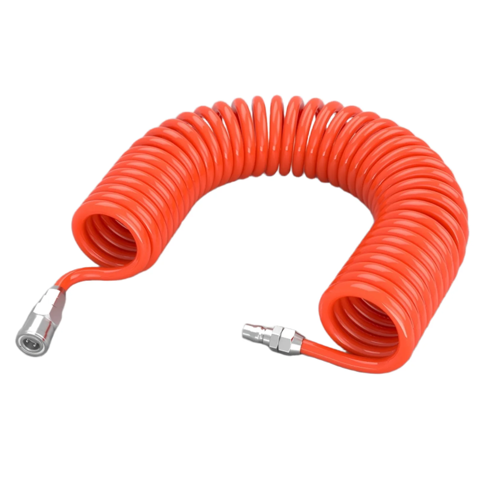 สายลมอัดสำหรับเครื่องมือลม 3M 6M 9M 12M สาย PU แรงดันสูง สายสปริงลม สายลมแบบเกลียว ข้อต่อเร็วแบบ EU/JP 1