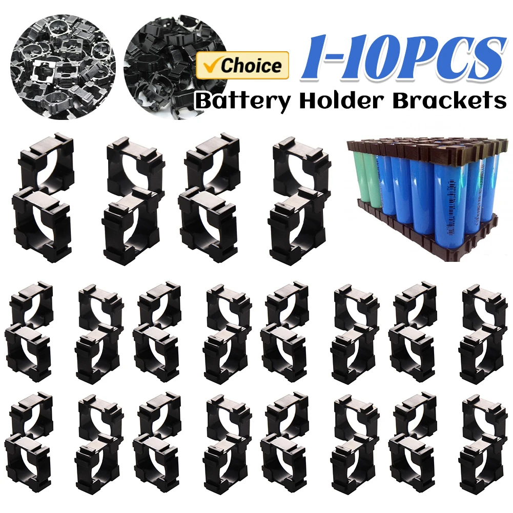 100Pcs 18650 Li-ion Cell Holder Portable 18650 Cylindrical Battery Storage Brackets with Battery Installation Hole Plastic Case
