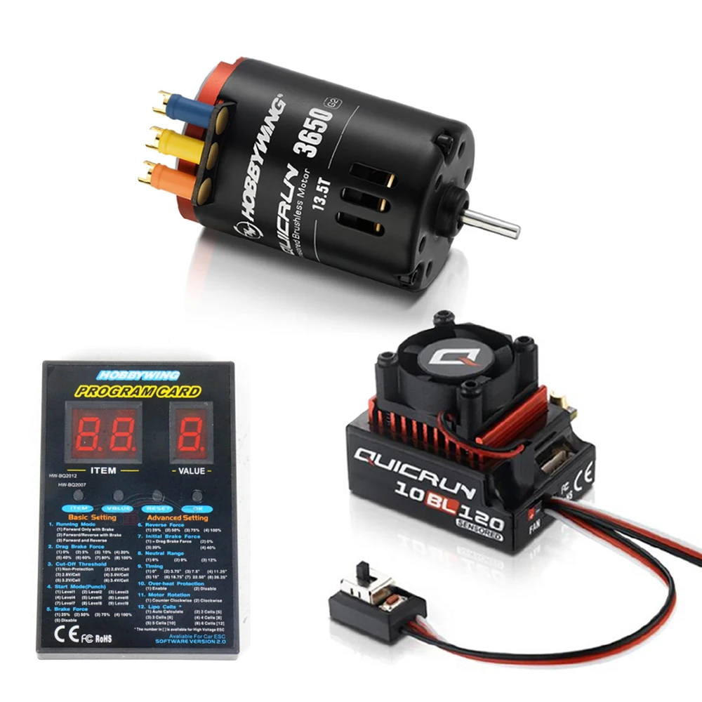 HobbywingQuicRun3650SensoredBrushlessMotor10BL120120ABrushless